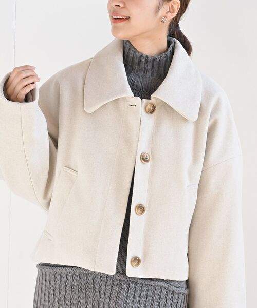 rps(アールピーエス)の「フェイクウールショートコート(その他アウター・レディース・ブラック/アイボリー/ブラウン系その他・フリー)」の8枚目の写真