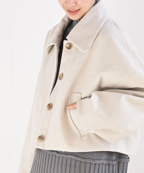 rps(アールピーエス)の「フェイクウールショートコート(その他アウター・レディース・ブラック/アイボリー/ブラウン系その他・フリー)」の9枚目の写真