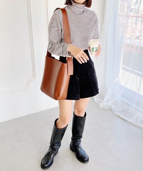 wears(ウェアーズ)の「【A4サイズ収納可】ポーチ付きバケツショルダー(ショルダーバッグ・レディース・ブラック/ブラウン・FREE)」の15枚目の写真