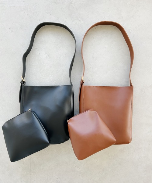 wears(ウェアーズ)の「【A4サイズ収納可】ポーチ付きバケツショルダー(ショルダーバッグ・レディース・ブラック/ブラウン・FREE)」の18枚目の写真