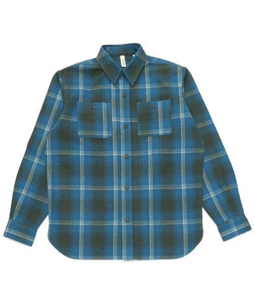 TOKYO SHIRTS（トウキョウシャツ）の「ヘビーウェイトネル長袖シャツ（シャツ/ブラウス・メンズ・ブルー・LL/M/L）」の9枚目の写真