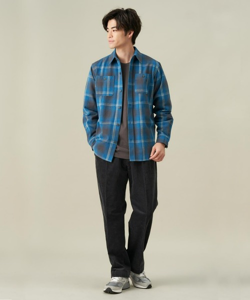 TOKYO SHIRTS（トウキョウシャツ）の「ヘビーウェイトネル長袖シャツ（シャツ/ブラウス・メンズ・ブルー・LL/M/L）」の6枚目の写真