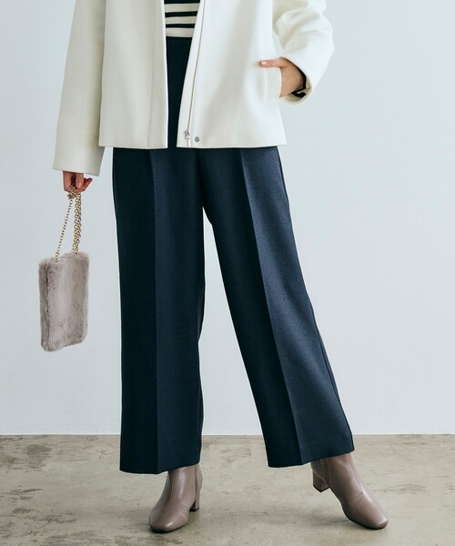 grove(グローブ)の「◆パール調の金縁ボタンがアクセント!タックワイドパンツ(その他パンツ・レディース・グレー/ブルー系その他/アイボリー・02/03/04/01/05)」の3枚目の写真