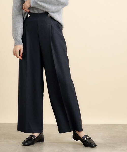 grove(グローブ)の「◆パール調の金縁ボタンがアクセント!タックワイドパンツ(その他パンツ・レディース・グレー/ブルー系その他/アイボリー・02/03/04/01/05)」の11枚目の写真