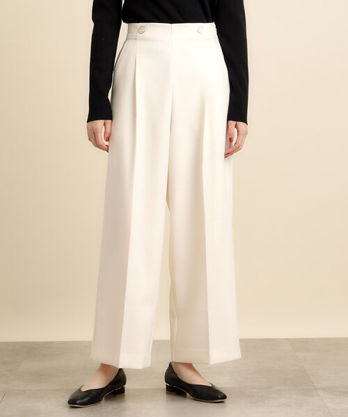 grove(グローブ)の「◆パール調の金縁ボタンがアクセント!タックワイドパンツ(その他パンツ・レディース・グレー/ブルー系その他/アイボリー・02/03/04/01/05)」の18枚目の写真