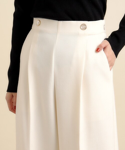 grove(グローブ)の「◆パール調の金縁ボタンがアクセント!タックワイドパンツ(その他パンツ・レディース・グレー/ブルー系その他/アイボリー・02/03/04/01/05)」の21枚目の写真