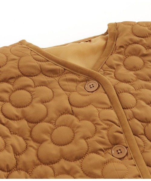 anap mimpi（アナップミンピ）の「フラワーキルティング 2WAY ジャケット（ブルゾン・レディース・ベージュ/キャメル・FREE）」の7枚目の写真