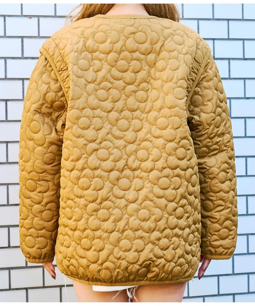 anap mimpi（アナップミンピ）の「フラワーキルティング 2WAY ジャケット（ブルゾン・レディース・ベージュ/キャメル・FREE）」の6枚目の写真