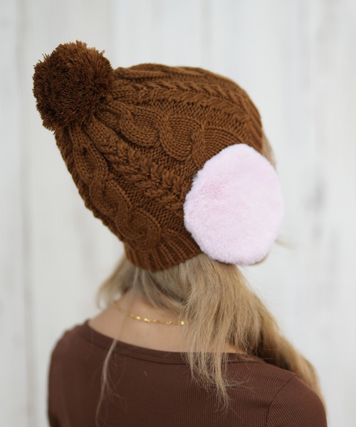 FIVETOOL/ファイブツール ビーニー 耳あてボンボンワッチ ニット