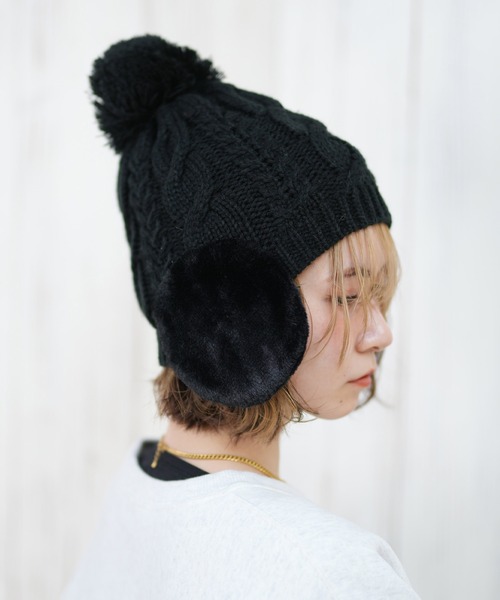 FIVETOOL/ファイブツール ビーニー 耳あてボンボンワッチ ニット帽 RH