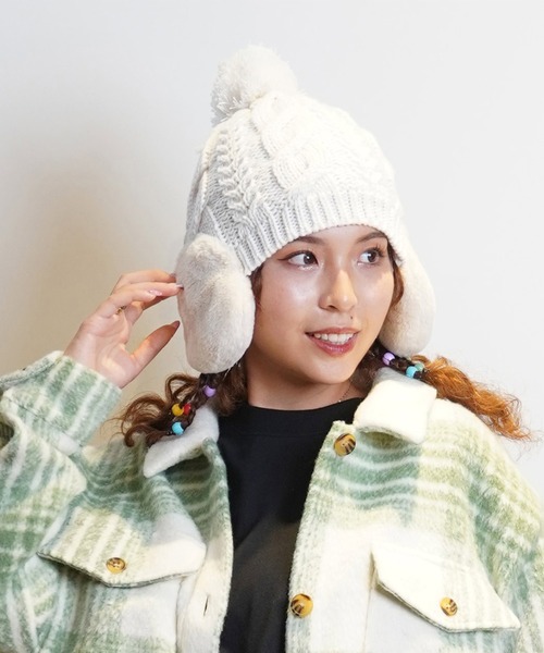 FIVETOOL/ファイブツール ビーニー 耳あてボンボンワッチ ニット帽 RH