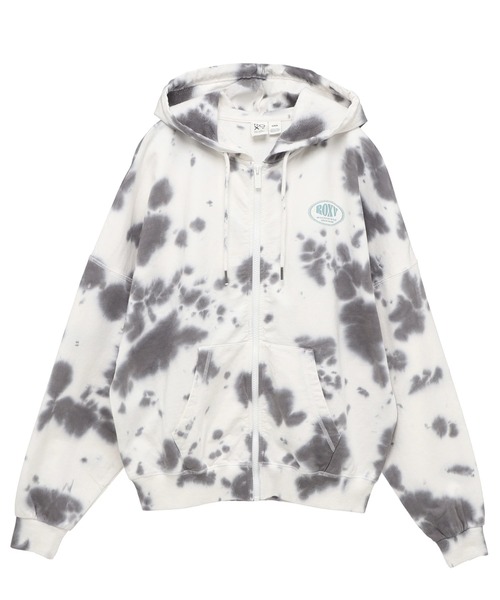 【セール】BACK LOGO ZIP/ロキシーバックブランドロゴタイダイパターンリラックスフィットフルZIPパーカー（パーカー）｜ROXY（ロキシー） 4,680円