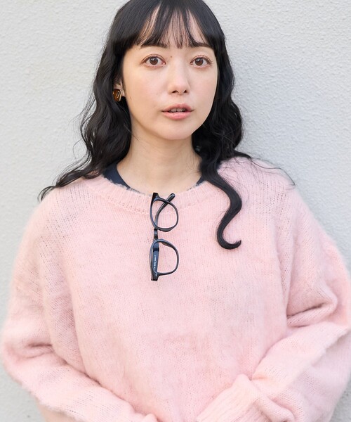 FREAK'S STORE(フリークスストア)の「モヘアライク プルオーバー/ニットプルオーバー(ニット/セーター・レディース・ピンク/ブラウン/ブラック/グリーン/オフホワイト・フリ-)」の5枚目の写真