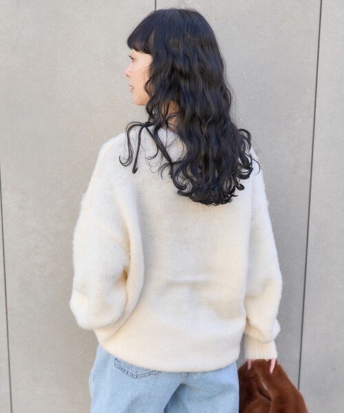FREAK'S STORE(フリークスストア)の「モヘアライク プルオーバー/ニットプルオーバー(ニット/セーター・レディース・ピンク/ブラウン/ブラック/グリーン/オフホワイト・フリ-)」の12枚目の写真