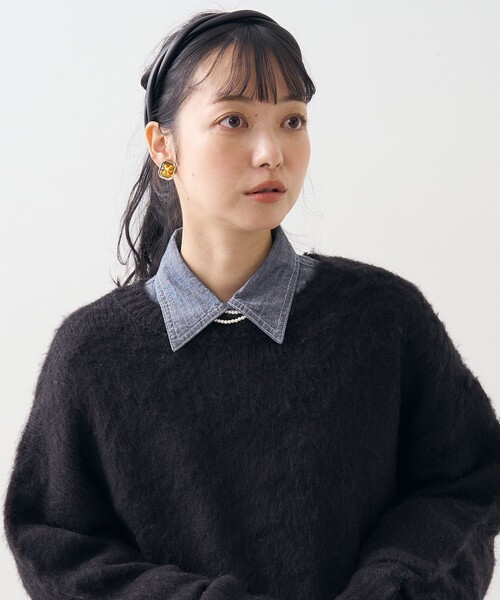 FREAK'S STORE(フリークスストア)の「モヘアライク プルオーバー/ニットプルオーバー(ニット/セーター・レディース・ピンク/ブラウン/ブラック/グリーン/オフホワイト・フリ-)」の21枚目の写真