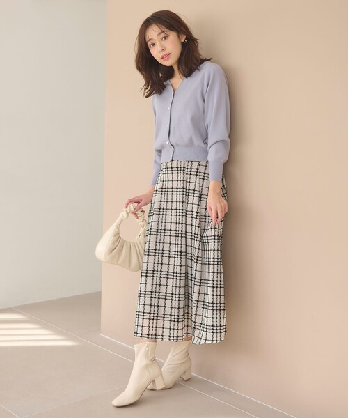 Feroux（フェルゥ）の「【洗える】ビジューボタン2WAY カーディガン（カーディガン/ボレロ・レディース・ライトグリーン系/ネイビー系/ベージュ系/スカイブルー系/ライトグレー系・F）」の6枚目の写真