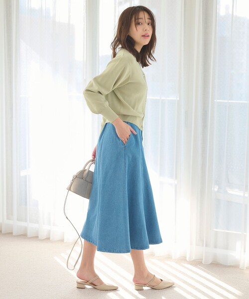 Feroux（フェルゥ）の「【洗える】ビジューボタン2WAY カーディガン（カーディガン/ボレロ・レディース・ライトグリーン系/ネイビー系/ベージュ系/スカイブルー系/ライトグレー系・F）」の11枚目の写真