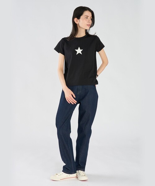 agnes b.(アニエスベー)の「アイコニック プリント コットン 半袖 Tシャツ "Etoile"(Tシャツ/カットソー・レディース・ブラック・2/3/1)」の6枚目の写真