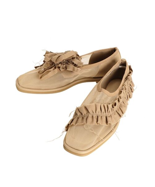 merry jenny(メリージェニー)の「アシメメッシュフラットshoes(パンプス・レディース・ブラック/ベージュ・LARGE/MEDIUM)」の11枚目の写真
