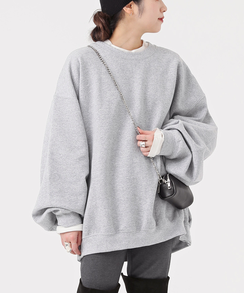 PRE_/プレ】ビッグスリーブスウェットプルオーバー（スウェット