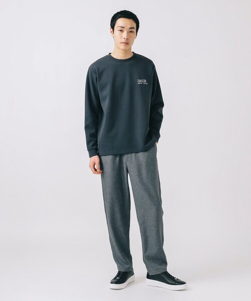 BEAMS HEART（ビームスハート）の「【ユニセックス】ダンボール ロゴ プリント ロングスリーブ カットソー（Tシャツ/カットソー・メンズ・ベージュ/ホワイト/グリーン系その他/チャコールグレー・SMALL/LARGE/MEDIUM）」の13枚目の写真