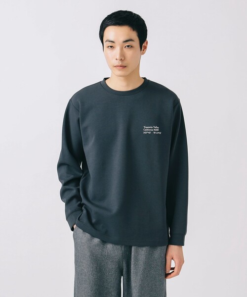 BEAMS HEART（ビームスハート）の「【ユニセックス】ダンボール ロゴ プリント ロングスリーブ カットソー（Tシャツ/カットソー・メンズ・ベージュ/ホワイト/グリーン系その他/チャコールグレー・SMALL/LARGE/MEDIUM）」の15枚目の写真