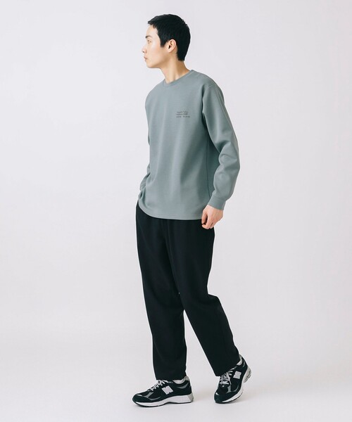 BEAMS HEART（ビームスハート）の「【ユニセックス】ダンボール ロゴ プリント ロングスリーブ カットソー（Tシャツ/カットソー・メンズ・ベージュ/ホワイト/グリーン系その他/チャコールグレー・SMALL/LARGE/MEDIUM）」の17枚目の写真