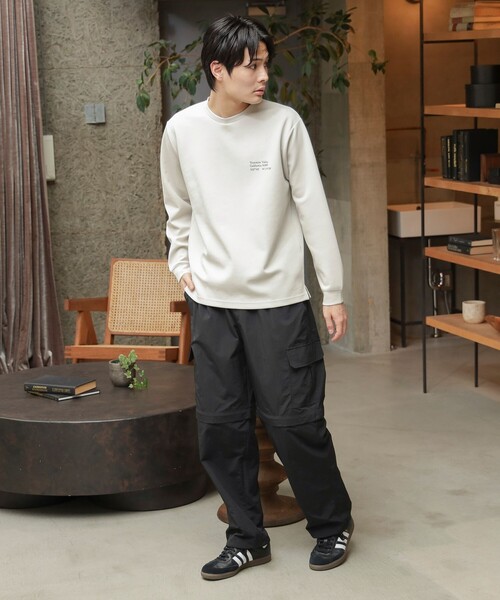 BEAMS HEART（ビームスハート）の「【ユニセックス】ダンボール ロゴ プリント ロングスリーブ カットソー（Tシャツ/カットソー・メンズ・ベージュ/ホワイト/グリーン系その他/チャコールグレー・SMALL/LARGE/MEDIUM）」の19枚目の写真