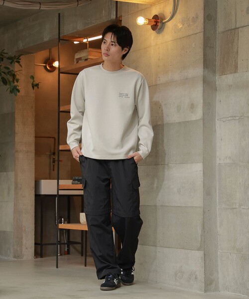 BEAMS HEART（ビームスハート）の「【ユニセックス】ダンボール ロゴ プリント ロングスリーブ カットソー（Tシャツ/カットソー・メンズ・ベージュ/ホワイト/グリーン系その他/チャコールグレー・SMALL/LARGE/MEDIUM）」の20枚目の写真