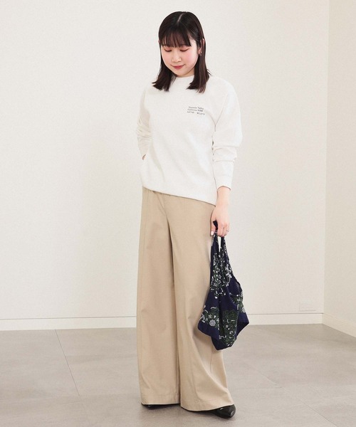 BEAMS HEART（ビームスハート）の「【ユニセックス】ダンボール ロゴ プリント ロングスリーブ カットソー（Tシャツ/カットソー・メンズ・ベージュ/ホワイト/グリーン系その他/チャコールグレー・SMALL/LARGE/MEDIUM）」の5枚目の写真