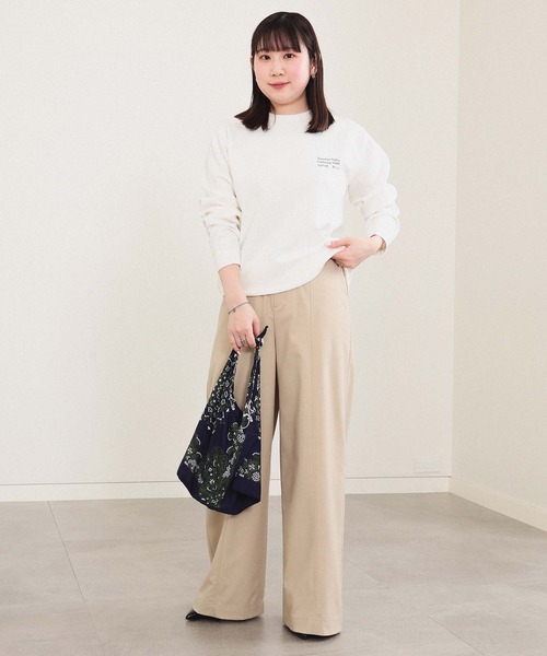 BEAMS HEART（ビームスハート）の「【ユニセックス】ダンボール ロゴ プリント ロングスリーブ カットソー（Tシャツ/カットソー・メンズ・ベージュ/ホワイト/グリーン系その他/チャコールグレー・SMALL/LARGE/MEDIUM）」の6枚目の写真