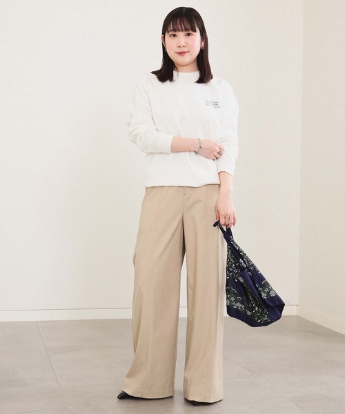 BEAMS HEART（ビームスハート）の「【ユニセックス】ダンボール ロゴ プリント ロングスリーブ カットソー（Tシャツ/カットソー・メンズ・ベージュ/ホワイト/グリーン系その他/チャコールグレー・SMALL/LARGE/MEDIUM）」の7枚目の写真