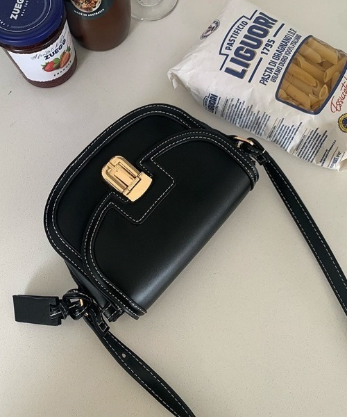 ap retro（アプレトロ）の「フェイクレザーポシェット / ショルダーバッグ・ミニバッグ（ショルダーバッグ・レディース・ブラウン/ブラック・FREE）」の4枚目の写真