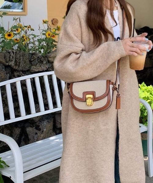 セール】フェイクレザーポシェット / ショルダーバッグ・ミニ