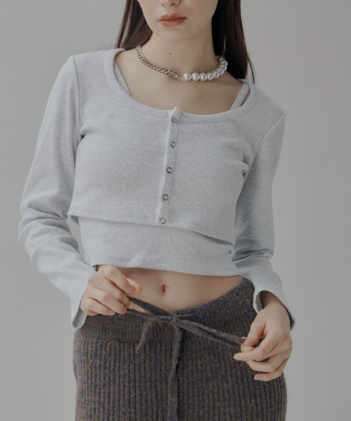 トップス gaby24 デバイスプラス DEVICE＋ シンプル オーバーフィット ベース