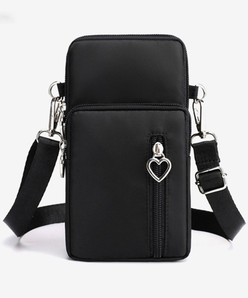 Miniministore(ミニミニストア)の「スマホポシェット ミニショルダーバッグ(ショルダーバッグ・レディース・ダークパープル/フューシャピンク/ネイビー/パープル/ブラック/グリーン/ピンク/ベージュ/ブルー・FREE)」の1枚目の写真