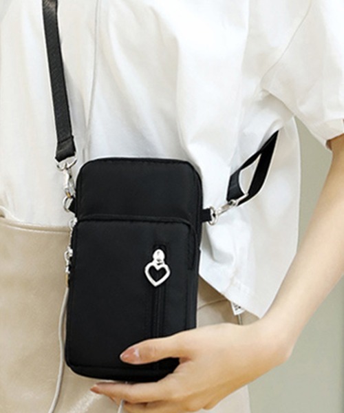 Miniministore(ミニミニストア)の「スマホポシェット ミニショルダーバッグ(ショルダーバッグ・レディース・ダークパープル/フューシャピンク/ネイビー/パープル/ブラック/グリーン/ピンク/ベージュ/ブルー・FREE)」の15枚目の写真
