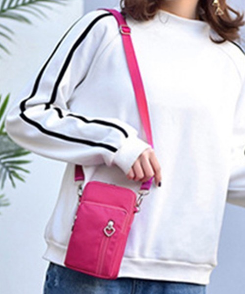 Miniministore(ミニミニストア)の「スマホポシェット ミニショルダーバッグ(ショルダーバッグ・レディース・ダークパープル/フューシャピンク/ネイビー/パープル/ブラック/グリーン/ピンク/ベージュ/ブルー・FREE)」の19枚目の写真
