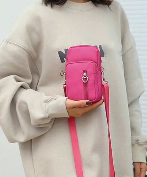 Miniministore(ミニミニストア)の「スマホポシェット ミニショルダーバッグ(ショルダーバッグ・レディース・ダークパープル/フューシャピンク/ネイビー/パープル/ブラック/グリーン/ピンク/ベージュ/ブルー・FREE)」の22枚目の写真