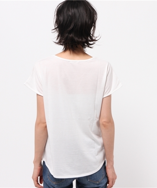 OUTLET(アウトレット)の「【Chez toi】PTラメ刺繍フレンチT(Tシャツ/カットソー・レディース・グレー/ライトイエロー/ホワイト・FREE)」の8枚目の写真