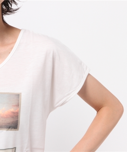 OUTLET(アウトレット)の「【Chez toi】PTラメ刺繍フレンチT(Tシャツ/カットソー・レディース・グレー/ライトイエロー/ホワイト・FREE)」の10枚目の写真
