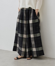 リネンチェックパンツ