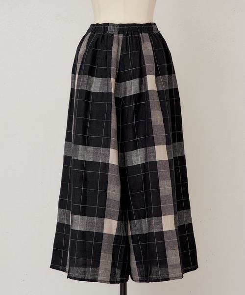 BEARDSLEY（ビアズリー）の「リネンチェックパンツ（その他パンツ・レディース・ベージュ/ブラック・FREE）」の19枚目の写真