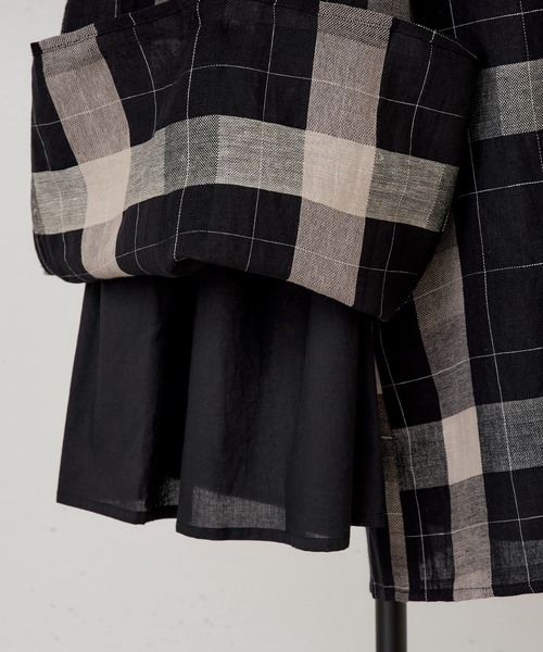 BEARDSLEY（ビアズリー）の「リネンチェックパンツ（その他パンツ・レディース・ベージュ/ブラック・FREE）」の21枚目の写真