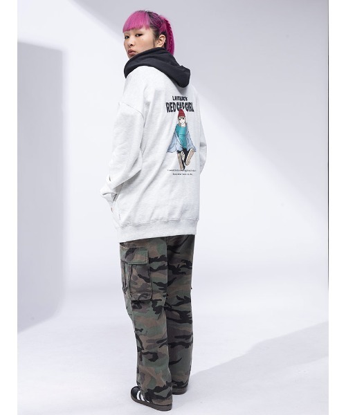 Red Cap Girl（レッドキャプガール）の「Red Cap Girl バックプリント プルオーバー パーカー（パーカー・メンズ・グレー/アイボリー/ダークグレー/ネイビー・M/L/LL）」の10枚目の写真