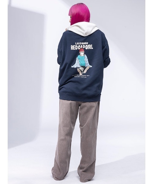 Red Cap Girl（レッドキャプガール）の「Red Cap Girl バックプリント プルオーバー パーカー（パーカー・メンズ・グレー/アイボリー/ダークグレー/ネイビー・M/L/LL）」の18枚目の写真