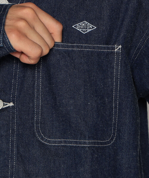 DANTON（ダントン）の「MEN'S DENIM COLLARLESS JACKET（デニム