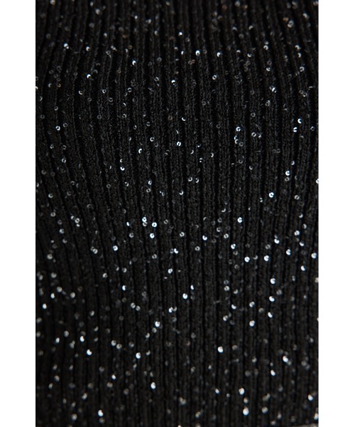 rienda（リエンダ）の「スパンコールVネックニットトップス 夏服（ニット/セーター・レディース・ホワイト/ブラック/ブルー/オレンジ系その他・FREE）」の9枚目の写真