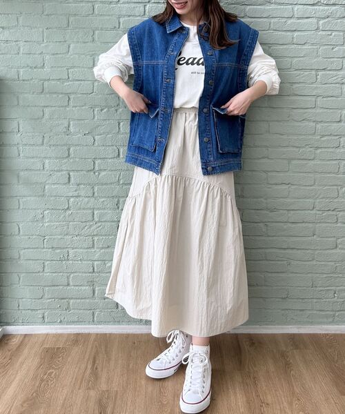 Cutie Blonde（キューティーブロンド）の「◆【洗える】即、こなれ見え。デニムミリタリーベスト（ベスト・レディース・ライトブルー/ブラック/ブルー・00）」の7枚目の写真