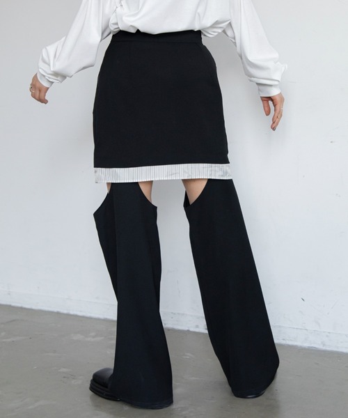 VACANCY（ヴァカンシー）の「レイヤードスカートパンツ（スカート